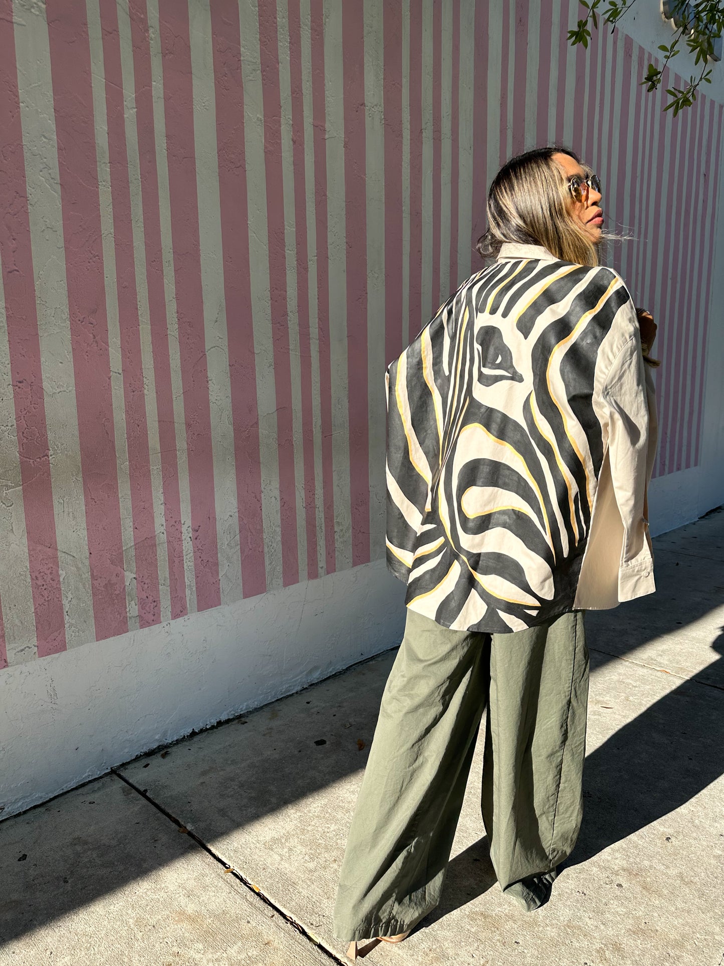 Zebra Line Shacket