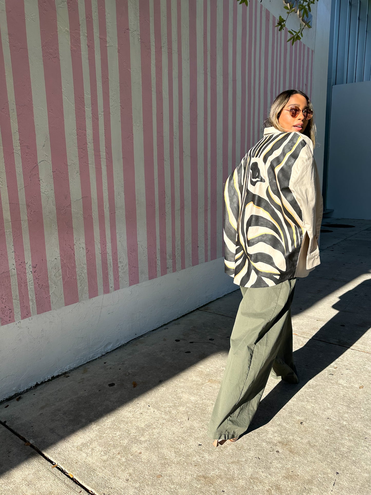 Zebra Line Shacket