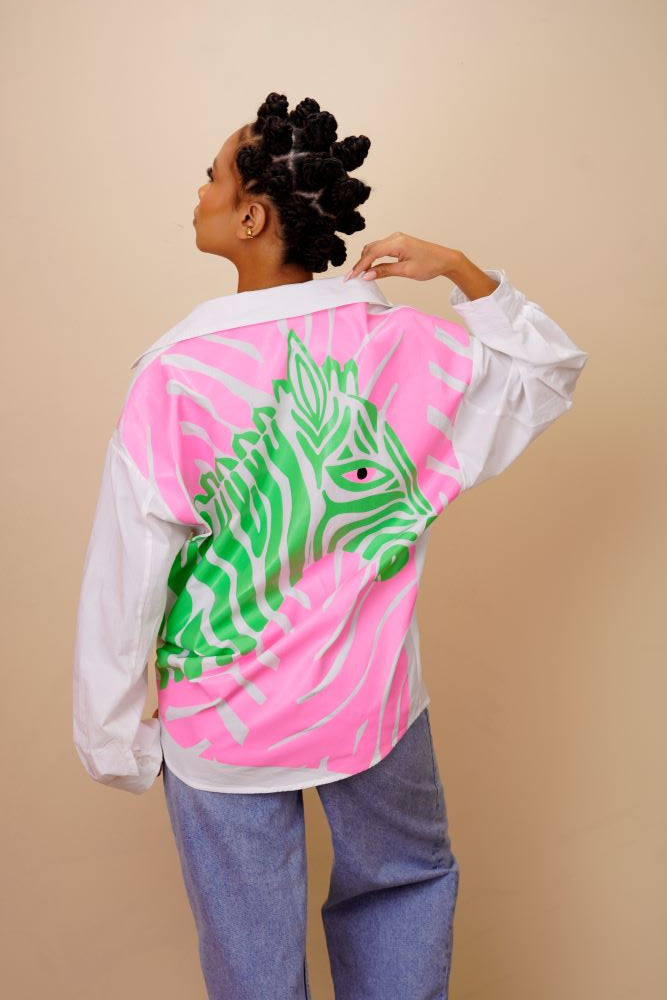 Vibrant Zebra Shirt